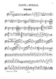 Potpourri on Themes from 'Faust' by Gounod: Score for violin and piano – violin part by Salomon Jadassohn