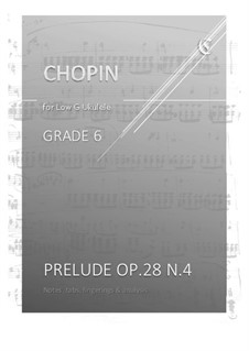 No.4 in E Minor: For low G ukulele by Frédéric Chopin