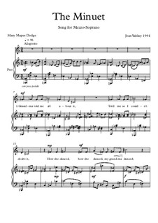 The Minuet a contemporary song: The Minuet a contemporary song by Joan Yakkey