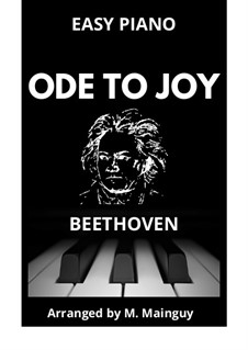 Ode to Joy, for Piano: For a single performer by Ludwig van Beethoven