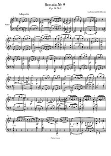 Sonata for Piano No.9, Op.14 No.1: Movement II by Ludwig van Beethoven