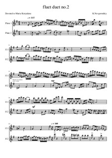 Flute duet No.2, Op.1: Flute duet No.2 by Kostya Novgorodsky