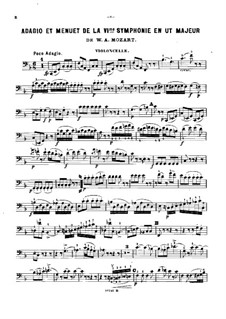 Symphony No.36 in C Major, K.425: Adagio and Minuet, for piano trio – cello part by Wolfgang Amadeus Mozart