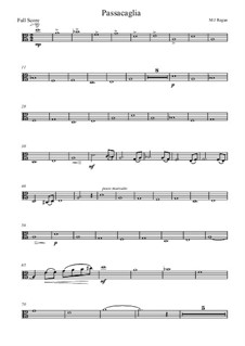 Passacaglia for flute, harp and viola: Viola part by Michael Regan