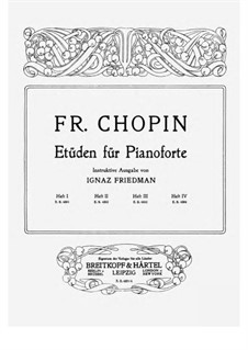 Etudes - Instructive Edition: Book I - Edition Friedman, Op.10 by Frédéric Chopin