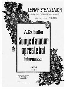 Love's Dream after the Ball, Op.356: For piano by Alphons Czibulka