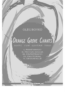 Suite for guitar trio 'Orange Grove Chants': Suite for guitar trio 'Orange Grove Chants' by Oleg Boyko