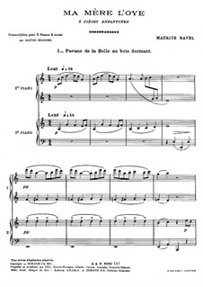 Ma mère l'oye (Mother Goose). Suite, M.60: For two pianos four hands by Maurice Ravel