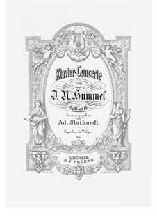Concerto for Piano and Orchestra in B Minor, Op.89: Solo part by Johann Nepomuk Hummel