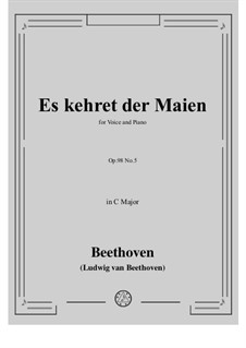 An die ferne Geliebte (To the Distant Beloved), Op.98: No.5 Es kehret der Maien by Ludwig van Beethoven