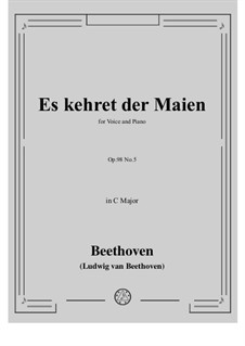 An die ferne Geliebte (To the Distant Beloved), Op.98: No.5 Es kehret der Maien by Ludwig van Beethoven