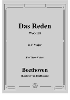 Two Canons, WoO 168: No.1 Das Reden by Ludwig van Beethoven