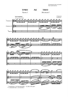 Trio for two Clarinets and Bassoon No.2: Full score by Alexander Bystrov