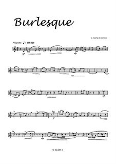 Burlesque per Sax alto solo, 3C.EM 19: Burlesque per Sax alto solo by Carlo Corba Colombo