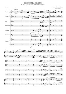 Twelve Concertos for Strings, Op.5: Concerto No.1 in B Flat Major by Tomaso Albinoni