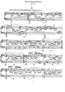 Three Fantastic Pieces, Op.111: For a single performer by Robert Schumann