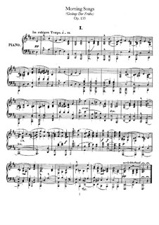 Gesänge der Frühe (Morning Songs), Op.133: Complete set by Robert Schumann