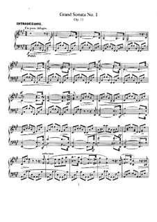 Sonata No.1 in F Sharp Minor, Op.11: For piano by Robert Schumann