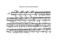 Pictures from the East, Op.66: Arrangement for piano four hands – parts by Robert Schumann