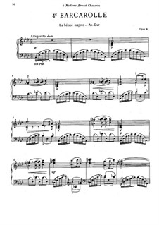 Barcarolle No.4 in A Flat Major, Op.44: For piano by Gabriel Fauré