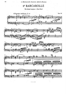 Barcarolle No.8 in D Flat Major, Op.96: For piano by Gabriel Fauré