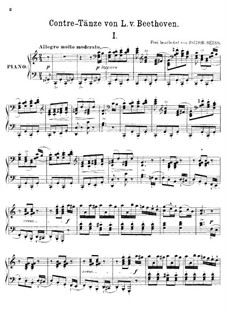 Contredances: For piano by Ludwig van Beethoven