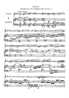 Three Sonatas for Violin and Piano, Op.12: Sonata No.1 by Ludwig van Beethoven