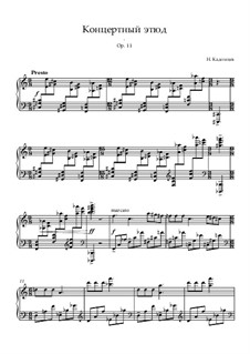 Concert etude, Op.11: Concert etude by Nikita Kadomtsev