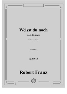 No.5 Weisst du noch: G minor by Robert Franz