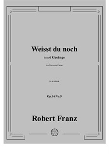 No.5 Weisst du noch: A minor by Robert Franz