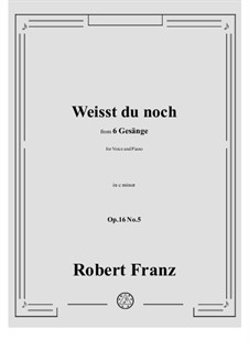 No.5 Weisst du noch: C minor by Robert Franz