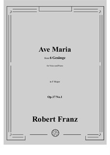 No.1 Ave Maria: F Major by Robert Franz