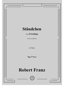 No.2 Standchen: B Major by Robert Franz