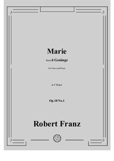 No.1 Marie: F Major by Robert Franz