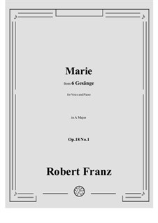 No.1 Marie: A Major by Robert Franz