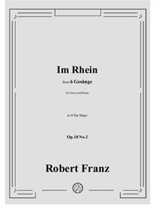 No.2 Im Rhein, im heiligen Strome: D flat Major by Robert Franz
