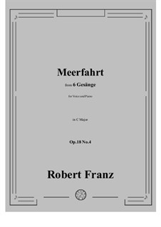 No.4 Meerfahrt: C Major by Robert Franz