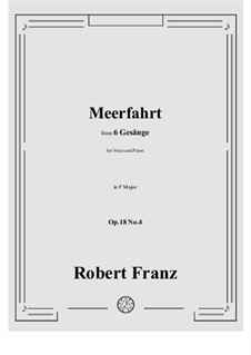 No.4 Meerfahrt: F Major by Robert Franz