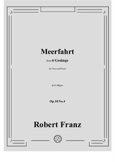 No.4 Meerfahrt: G Major by Robert Franz