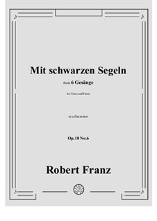 No.6 Mit schwarzen Segeln: A flat minor by Robert Franz