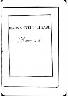 Regina coeli laetare: Regina coeli laetare by Michel Richard de Lalande