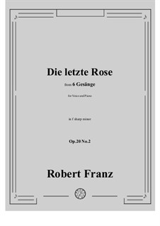 No.2 Denk' ich dein: F sharp minor by Robert Franz