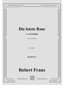 No.2 Denk' ich dein: A minor by Robert Franz