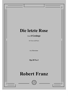 No.2 Denk' ich dein: A flat minor by Robert Franz