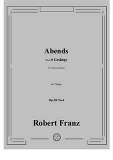 No.4 Abends: F Major by Robert Franz