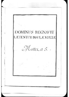 Dominus regnavit: Dominus regnavit by Michel Richard de Lalande