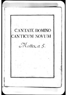 Cantate Domino canticum novum: Cantate Domino canticum novum by Michel Richard de Lalande