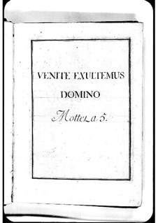 Venite exultemus Domino: Venite exultemus Domino by Michel Richard de Lalande