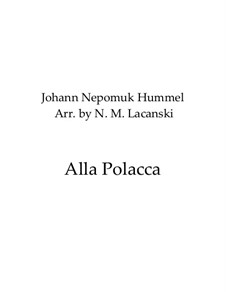 Alla Polacca: For trio saxophones by Johann Nepomuk Hummel