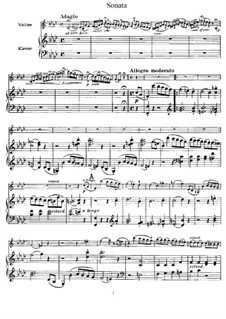Sonata for Violin and Piano in F Minor, Op.4: Score, solo part by Felix Mendelssohn-Bartholdy